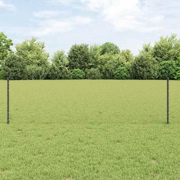vidaXL zeshoekig gaasgek met palen 50 x 0,6 m PVC-Coated, Verzenden, Nieuw, IJzer