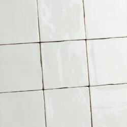 Wandtegel Handvorm Terre WoW Blanco White Wit Glans 15x15, Nieuw, Minder dan 20 cm, 10 m² of meer, Wandtegels