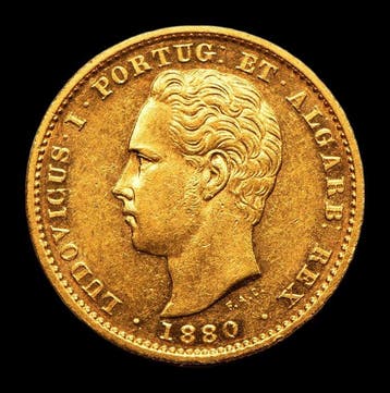 Portugal. D. Luís I (1861-1889). 5000 Reis 1880 - Rara -, Postzegels en Munten, Munten | Europa | Niet-Euromunten