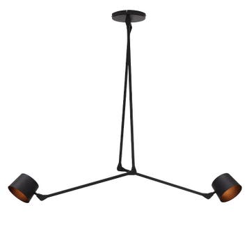 Moderne plafondlamp zwart, Rinke, Ophalen of Verzenden, Nieuw, Metaal, Modern