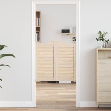 vidaXL Schuifdeuren Naturel 80 x 40 cm Massief grenenhout, Verzenden, Nieuw