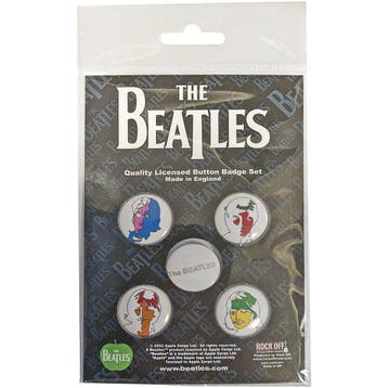 The Beatles - Ob-La-Di - button 5-pack officiële merchandise, Ophalen of Verzenden, Nieuw, Kleding