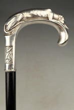 Wandelstok - .800 zilver, Antiek en Kunst