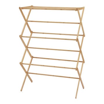 [en.casa] Droogrek Grinau inklapbaar 128x72x44 cm bamboe, Verzenden, Nieuw