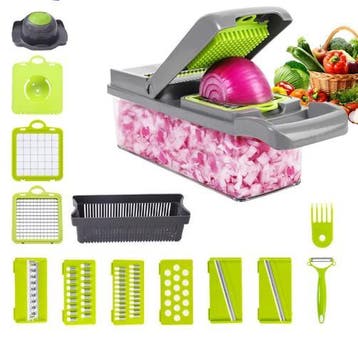 Multifunctionele groentesnijder 16-in-1 met messen set, Verzenden, Nieuw in verpakking