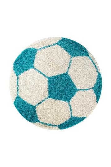 Rond Kindervloerkleed | Fun | Turquoise | 120x120 cm, Verzenden, Nieuw