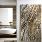 PVC Wandpaneel - Afimera - Milos Bruin Marmerlook Hoogglans, Huis en Inrichting, Ophalen of Verzenden, Nieuw