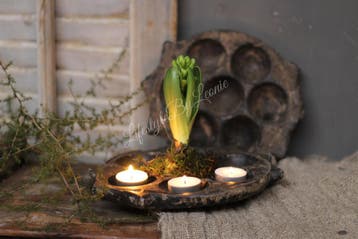 Authentieke oude poffertjes schaal speksteen 23cm, Ophalen of Verzenden, Nieuw