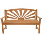 Sunburst tuinbank teak 156 cm - bruin, Ophalen of Verzenden, Nieuw, Bruin