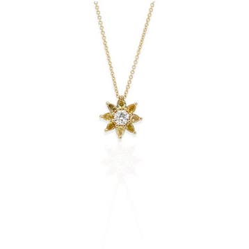 Ketting met hanger - 18 karaat Geel goud - 1.10ct. tw.