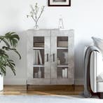 vidaXL Dressoir 69,5x34x90 cm bewerkt hout betongrijs, Verzenden, Nieuw, 50 tot 100 cm, 25 tot 50 cm