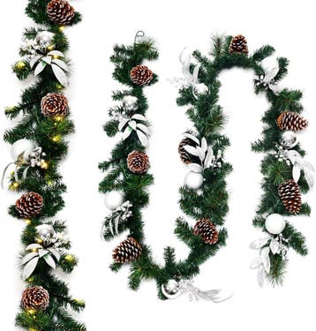 Guirlande met verlichting - Kerstslinger - Kerstversiering -, Verzenden, Zo goed als nieuw