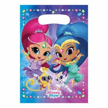 Shimmer and Shine party traktatiezakjes 8 stuks, Ophalen of Verzenden, Nieuw