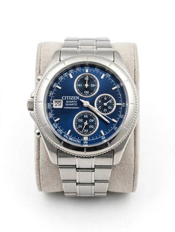 Citizen - chronograph blu dial tachymeter - Zonder, Nieuw