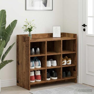 vidaXL Schoenenkast met opslag Oud hout 85 x 39,5 x 70 cm, Verzenden, Nieuw