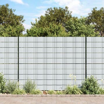 vidaXL Tuinschermen 10 st 252,5x19 m PVC lichtgrijs, Tuin en Terras, Verzenden, Nieuw, Kunststof, Minder dan 1 meter