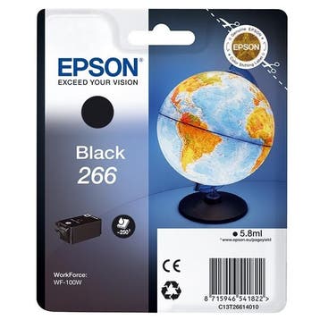 Epson T266 inktcartridge zwart (origineel), Verzenden, Nieuw, Cartridge, Epson