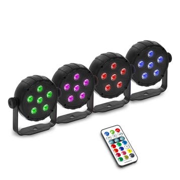 Ayra DanceFX Showtime Spot USB RGB 4 LED spotlight set, Verzenden, Nieuw