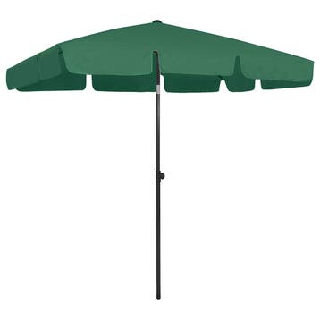 vidaXL Strandparasol 200x125 cm groen, Verzenden, Nieuw, 1 tot 2 meter, Strandparasol