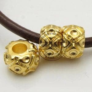 1 x DQ metaal kraal goud kleur ca. 11 x 11mm Ø4,5mm (Nikk.., Ophalen of Verzenden, Nieuw, Kraal