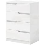TRUUSK Ladekast Bijzettafel - 4 Laden - Hoogglans Wit - 60 x, Huis en Inrichting, Woonaccessoires | Kussens, Verzenden, Nieuw