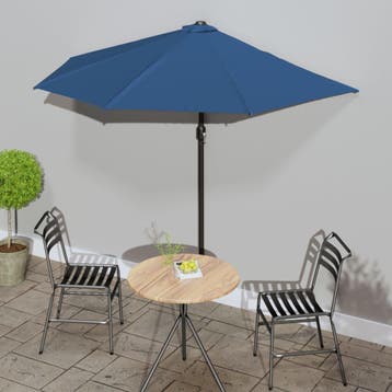 vidaXL Balkonparasol half met aluminium paal 270x144x222 cm, Verzenden, Nieuw, 2 tot 3 meter