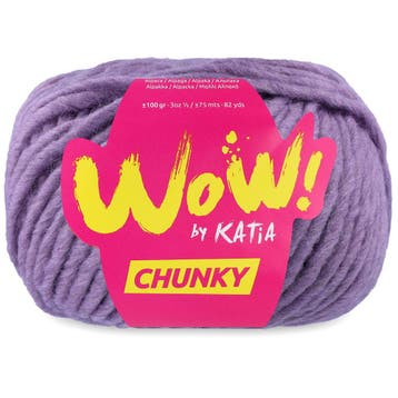Katia WOW Chunky - 56 Lila - Bulky Acryl/Wolmix Garen, Ophalen of Verzenden, Nieuw