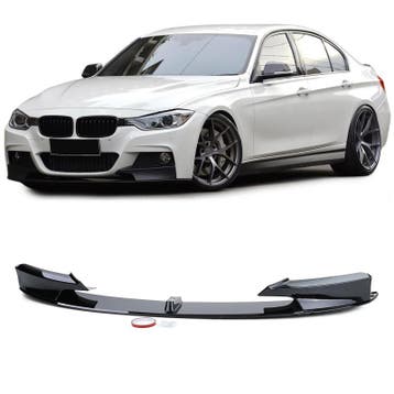 Voorspoiler BMW 3-Serie F30 F31 M-Pakket Glans Zwart, Ophalen of Verzenden, Nieuw