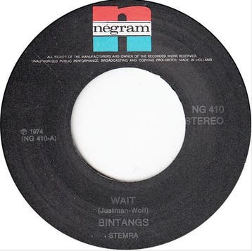 vinyl single 7 inch - Bintangs - Wait / I Been Hoodood, Cd's en Dvd's, Vinyl Singles, Verzenden, Zo goed als nieuw, 7 inch, Pop