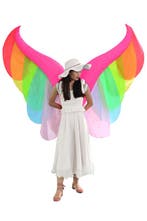 KIMU® Opblaas Kostuum Vleugels Regenboog Opblaasbaar Pak Vli, Ophalen of Verzenden, Nieuw, Carnaval, Kleding