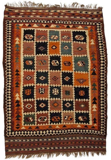 Antiek Kelim Karabach Azerbijan 270x180 wollen vloerkleed, 200 cm of meer, Kelim perzisch tapijt wollen vloerkleed Karabach Antiek 