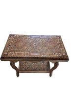 Speltafel ingelegd met geometrische patronen - Hout, Been,