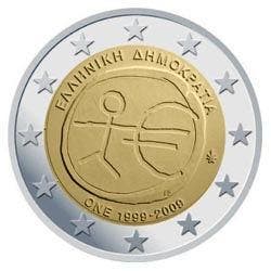 Griekenland 2 Euro 10 Jaar EMU 2009, Postzegels en Munten, Munten | Europa | Euromunten, Verzenden