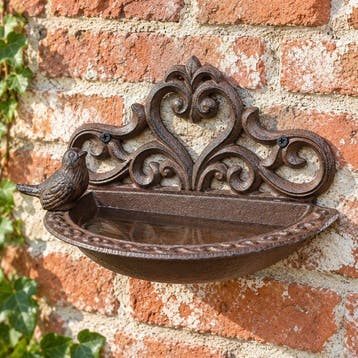 Decoratief ornament - Gietijzeren wand vogelvoeder /