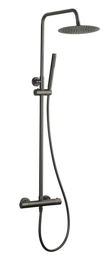Opbouw Regendouche BWS Gunmetal 25 cm Hoofddouche Cemal, Ophalen of Verzenden, Nieuw, Kraan
