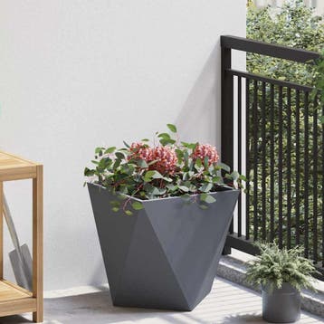 vidaXL Plantenbak Antraciet 40 x 40 x 40 cm Staal, Tuin en Terras, Bloembakken en Plantenbakken, Verzenden, Minder dan 60 cm, Nieuw