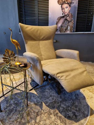 Relaxfauteuil Lichtenvoorde microvezelstof taupe - manueel, Huis en Inrichting, Fauteuils, Nieuw, 75 tot 100 cm, Ophalen of Verzenden