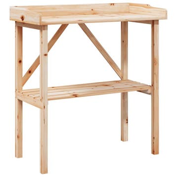 Plantentafel massief vurenhout | Retourdeal 34% Korting, Ophalen of Verzenden, Zo goed als nieuw, Rechthoekig, Hout