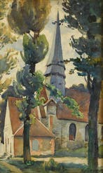 Romain Robert Delahalle (1900 - 1976) - La place de léglise
