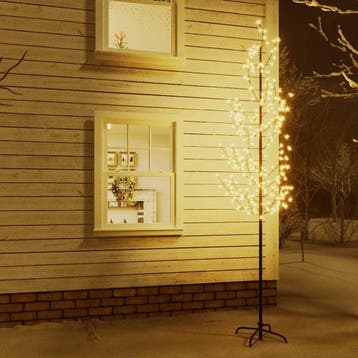 vidaXL Boom kersenbloesem 368 LEDs warmwit 300 cm, Verzenden, Nieuw