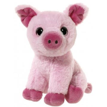 Roze varken knuffel - pluche - 14 cm - biggetje, Verzenden, Nieuw