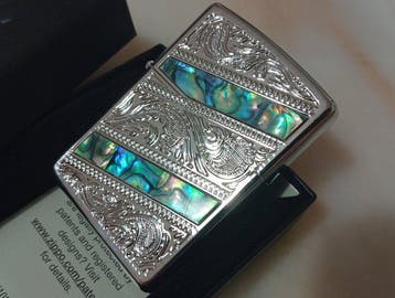 Zippo - Paisley Scroll & Abalone Inlay – 2019 – Caixa, Nieuw