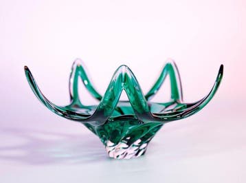 Josef Hospodka Style - Vintage Glass Dish - Schotel - Glas, Antiek en Kunst