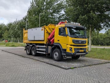 Vrachtwagen, VOLVO, FMX 410 6X6, 2012, met autolaadkraan,