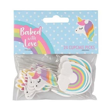 Culpitt Taartdecoratie Prikkers Unicorn 80mm 24st., Verzenden, Nieuw