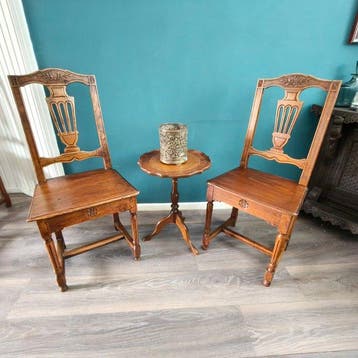 Stoel (2) - Eik - Lyre stoelen 2 1e kavel