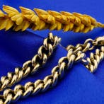 Gouden gourmetschakel armband (Schakelarmband), Ophalen of Verzenden, Gebruikt, Overige kleuren, Goud