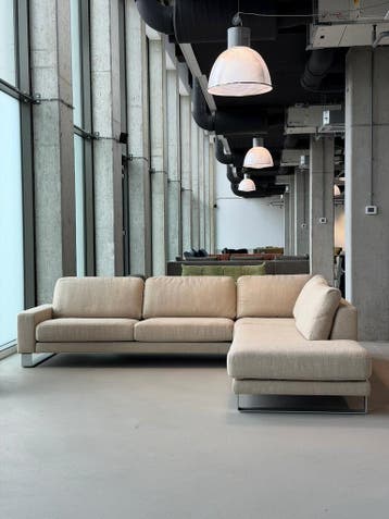 Rolf Benz Ego Hoekbank | Beige | NIEUWSTAAT + Garantie, Huis en Inrichting, 300 cm of meer, Ophalen of Verzenden, Zo goed als nieuw