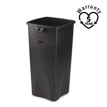 Rubbermaid Afvalcontainer Vierkant Zwart 87 Liter, Verzenden