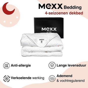 2dekans | Mexx - 4-Seizoenen Dekbed - 240×220 cm - zomer en, Ophalen of Verzenden, Zo goed als nieuw, Wit
